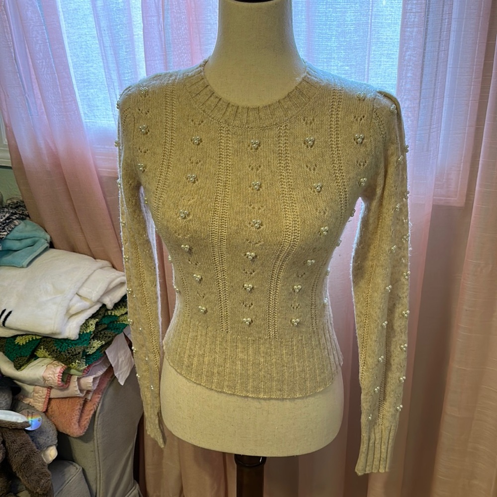 ASTR the label Pearl Beaded sweater.
